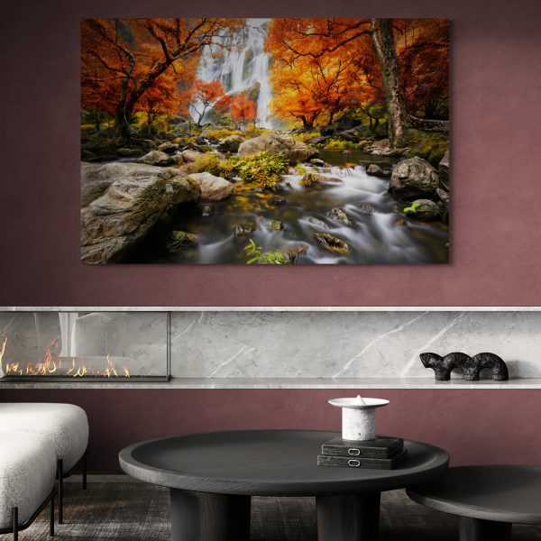 Vodopad, jesen, priroda, planinska rijeka | Ziriz - Canvas Shop Sarajevo