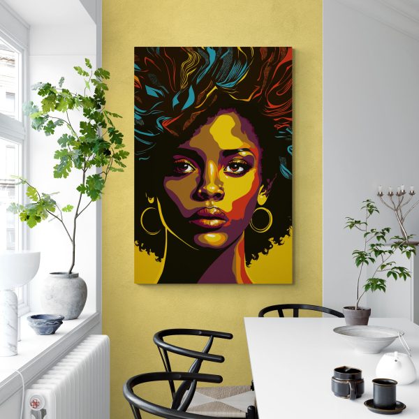 Portret Afro djevojke sa naušnicama, Ilustracija